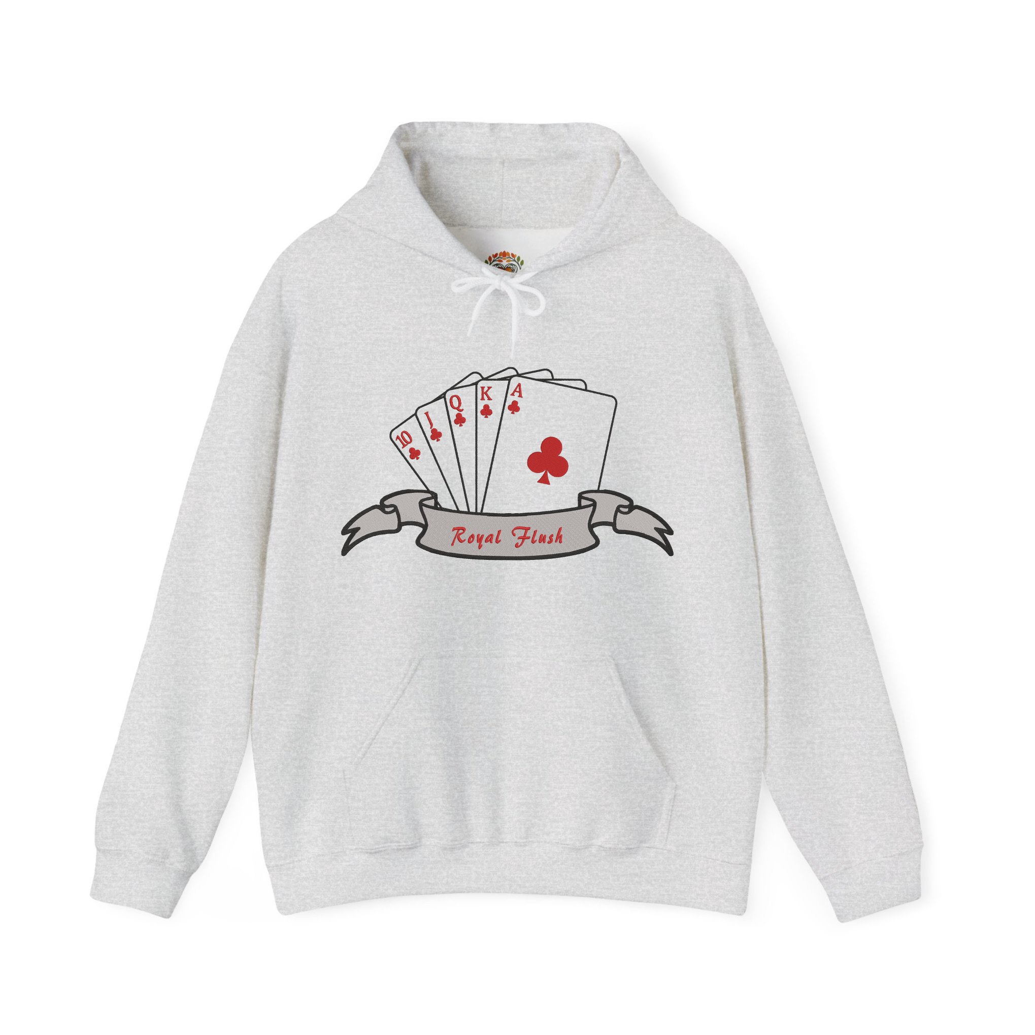 Poker Royal Flush Embroidered Hoodie | Sweatshirt | T-shirt