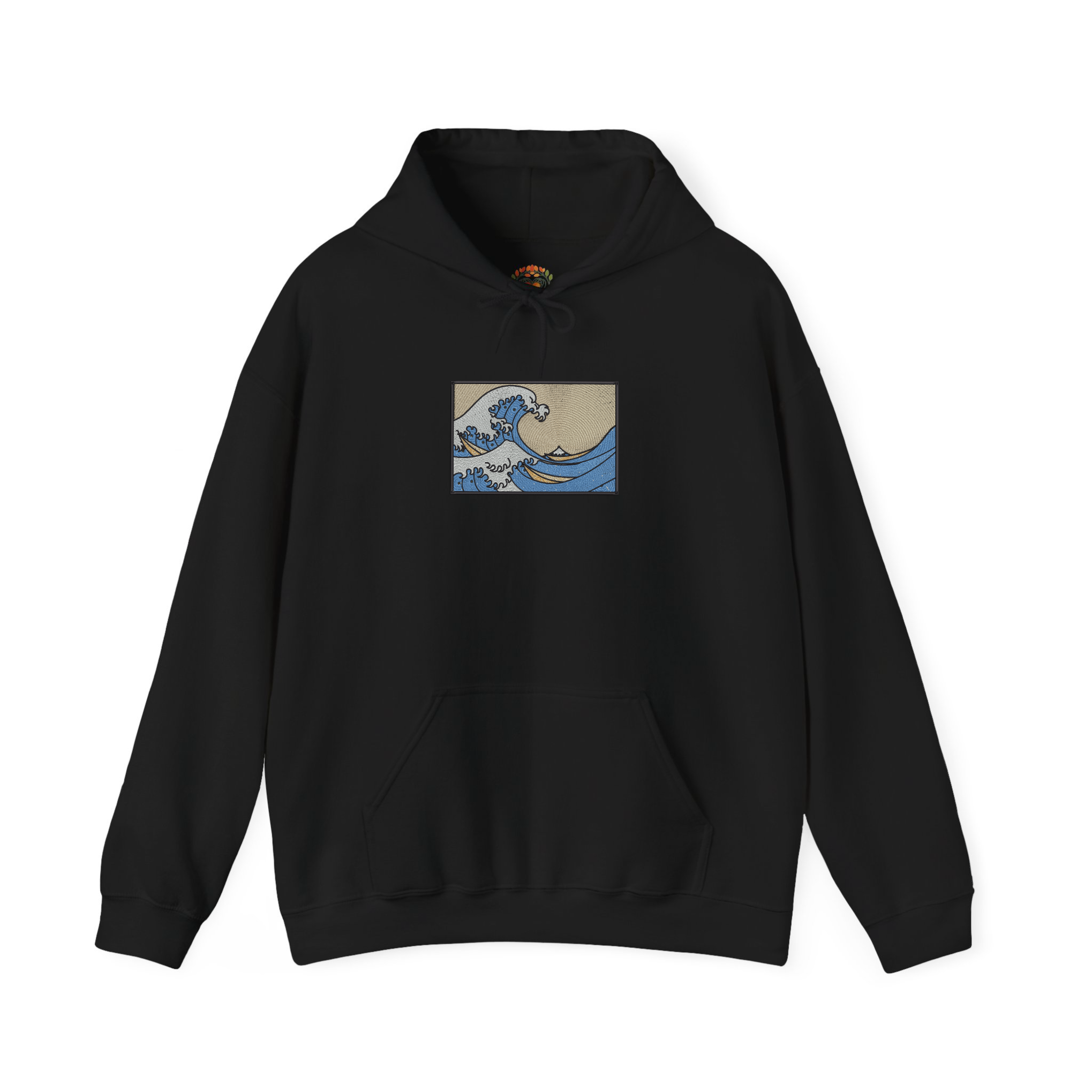 The Great Wave Off kanagawa Embroidery Hoodie | Sweatshirt