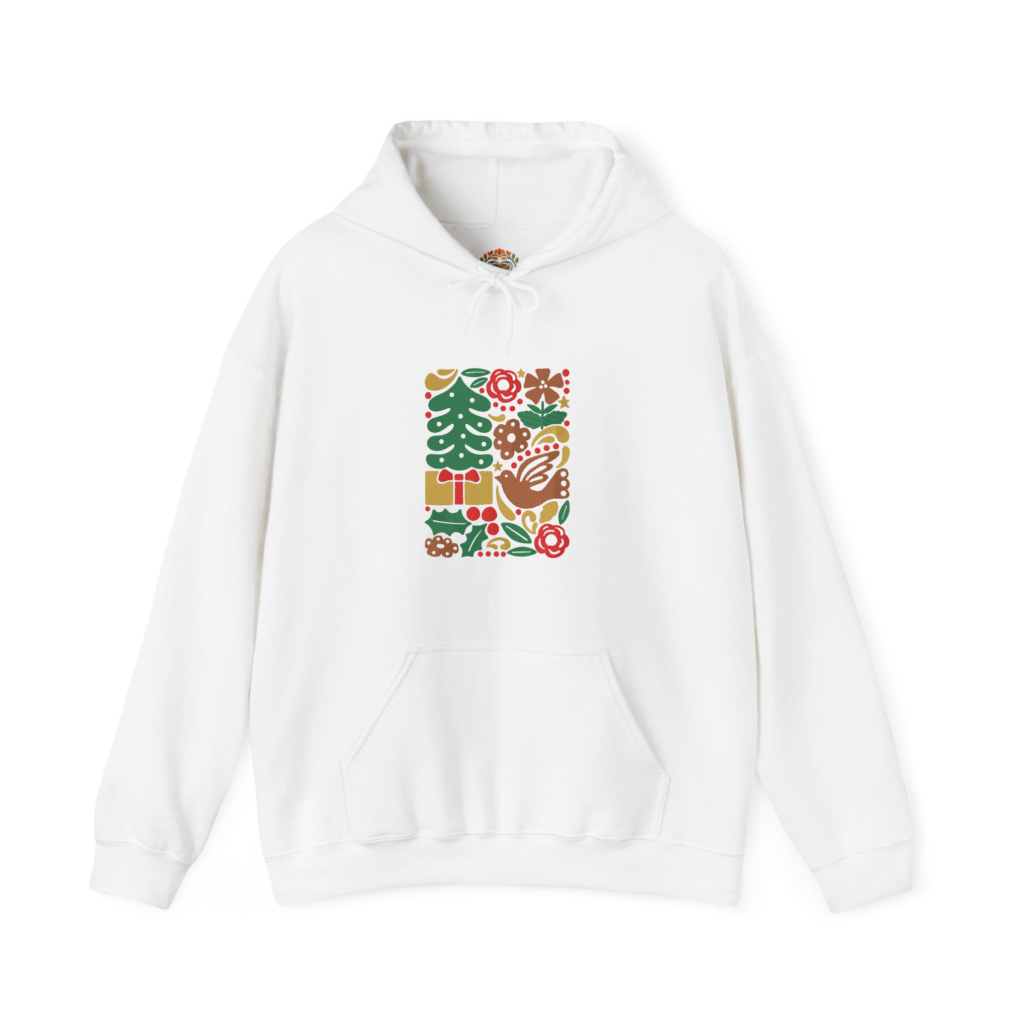 Colorful Christmas Decoration Abstract Boho Hoodie Embroidery Hoodie | Sweatshirt | T-shirt