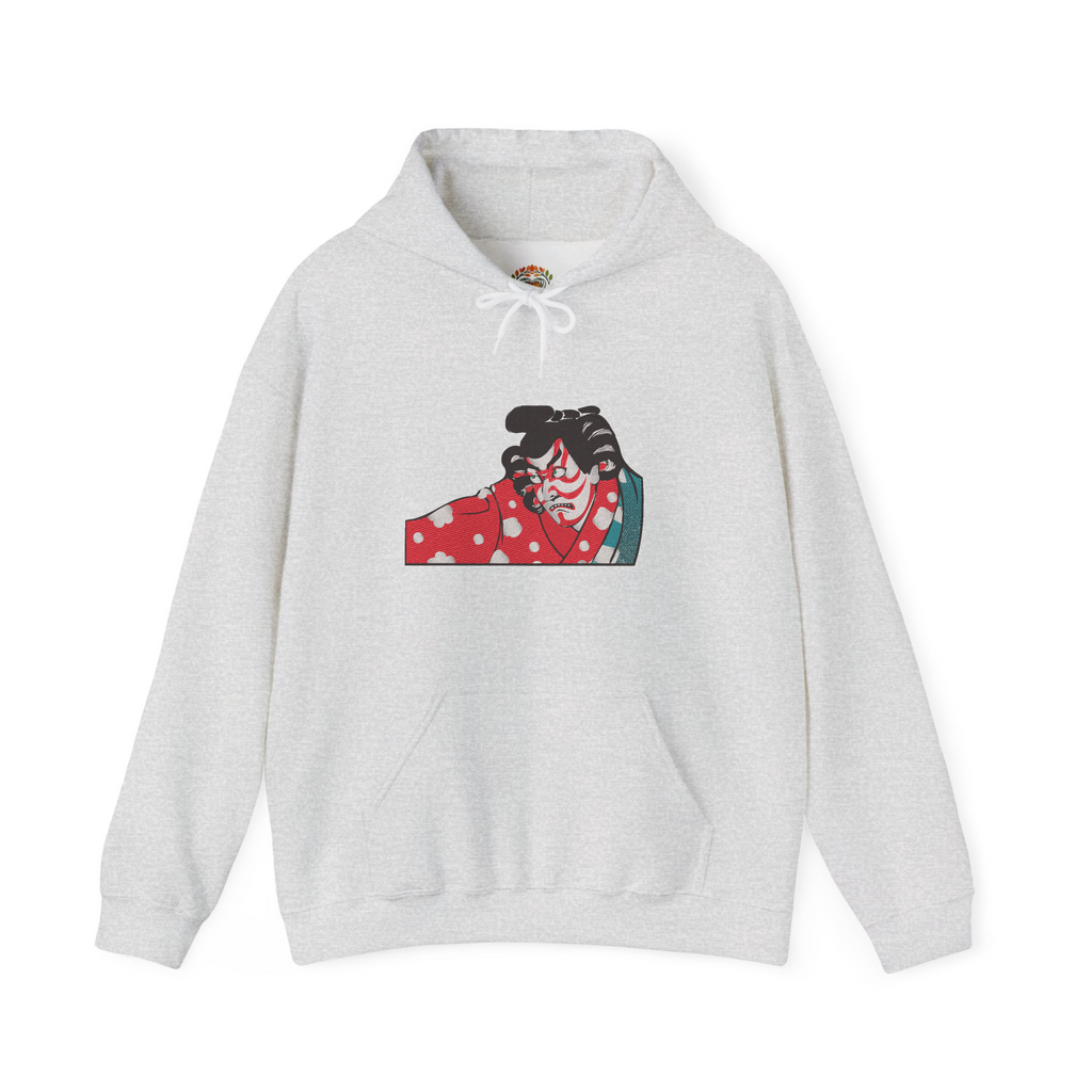 歌舞伎 KABUKI Japanese Theatre with Signing and Dancing Embroidery Hoodie | Sweatshirt