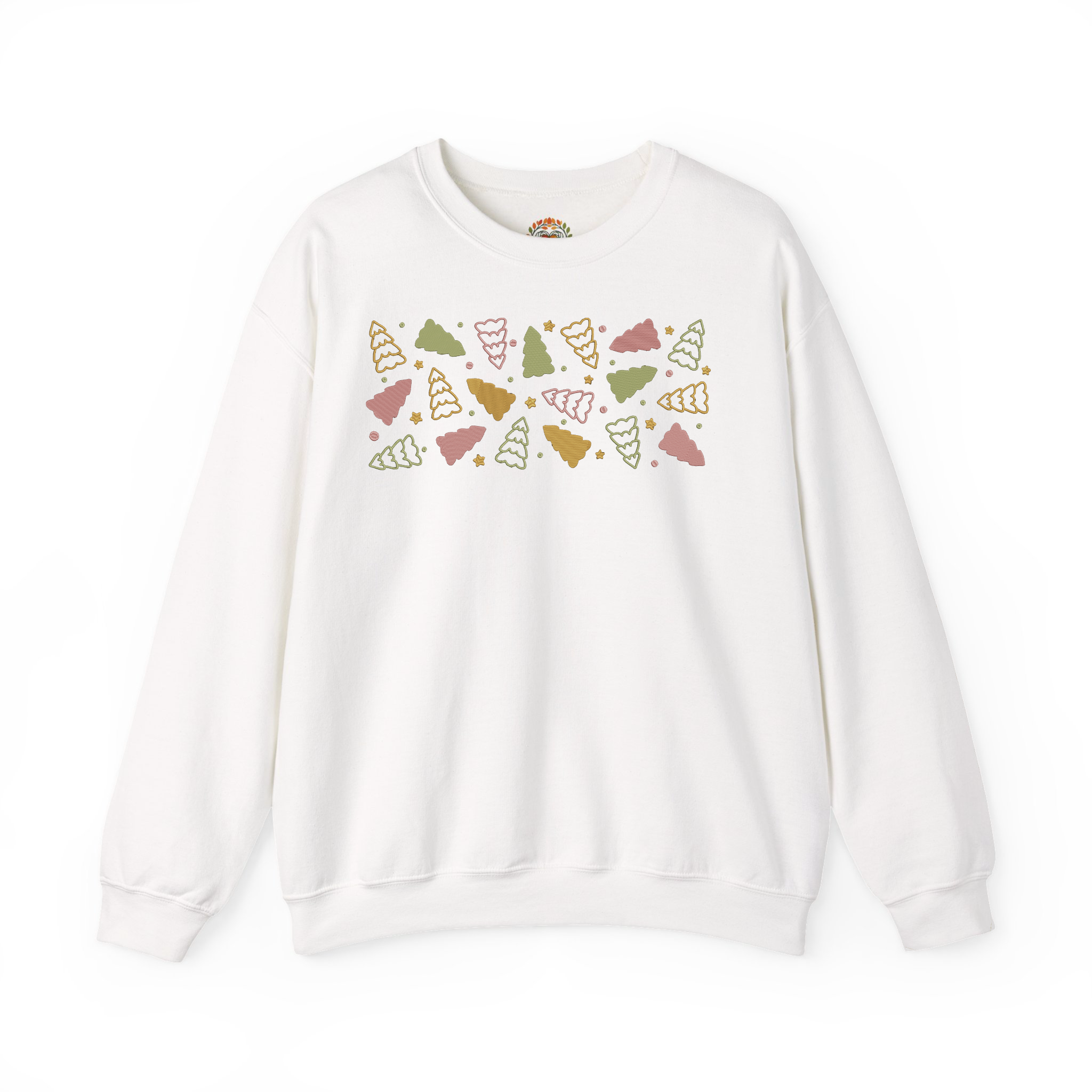 Colorful Christmas Trees Decoration Abstract Embroidery Hoodie | Sweatshirt | T-shirt