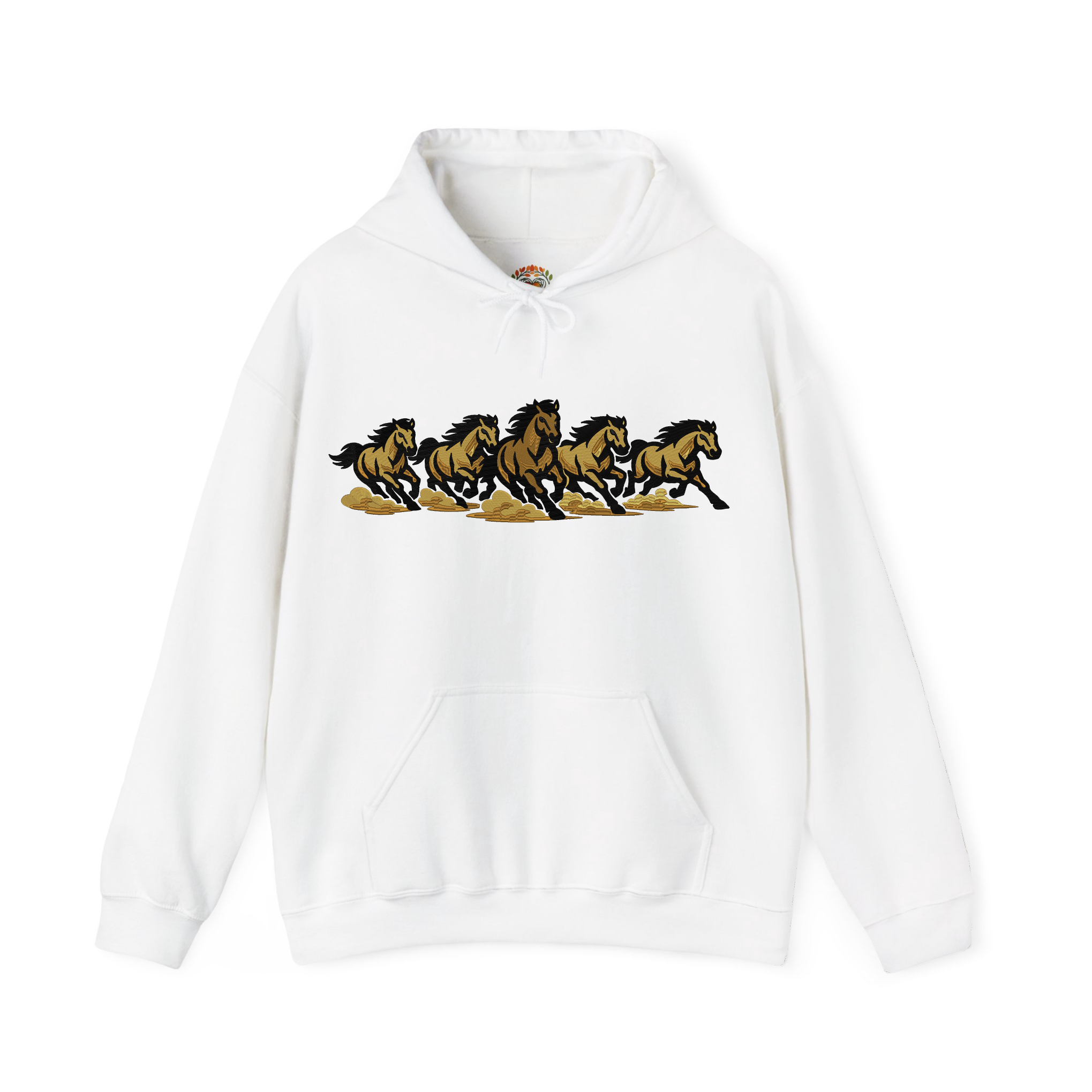 Spirit of the Wild Gold Stallions Embroidered Hoodie | Sweatshirt | T-shirt