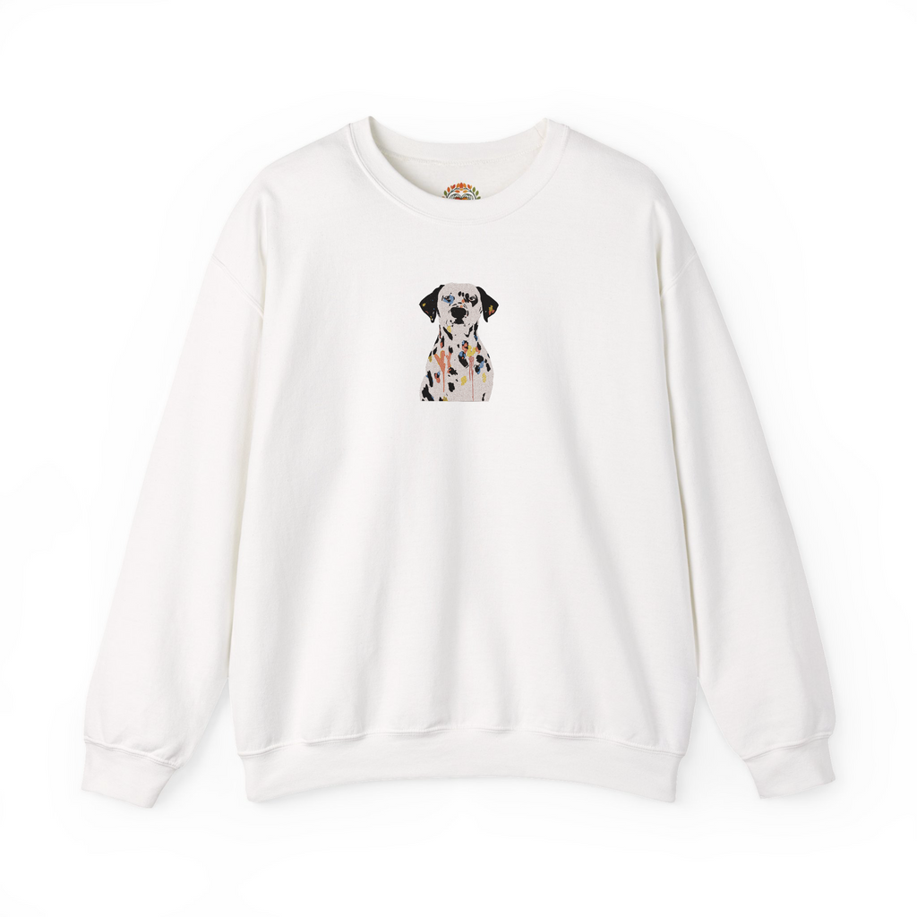 Colorful Dalmatian Acrylic Portrait Embroidered Hoodie | Sweatshirt | T-shirt