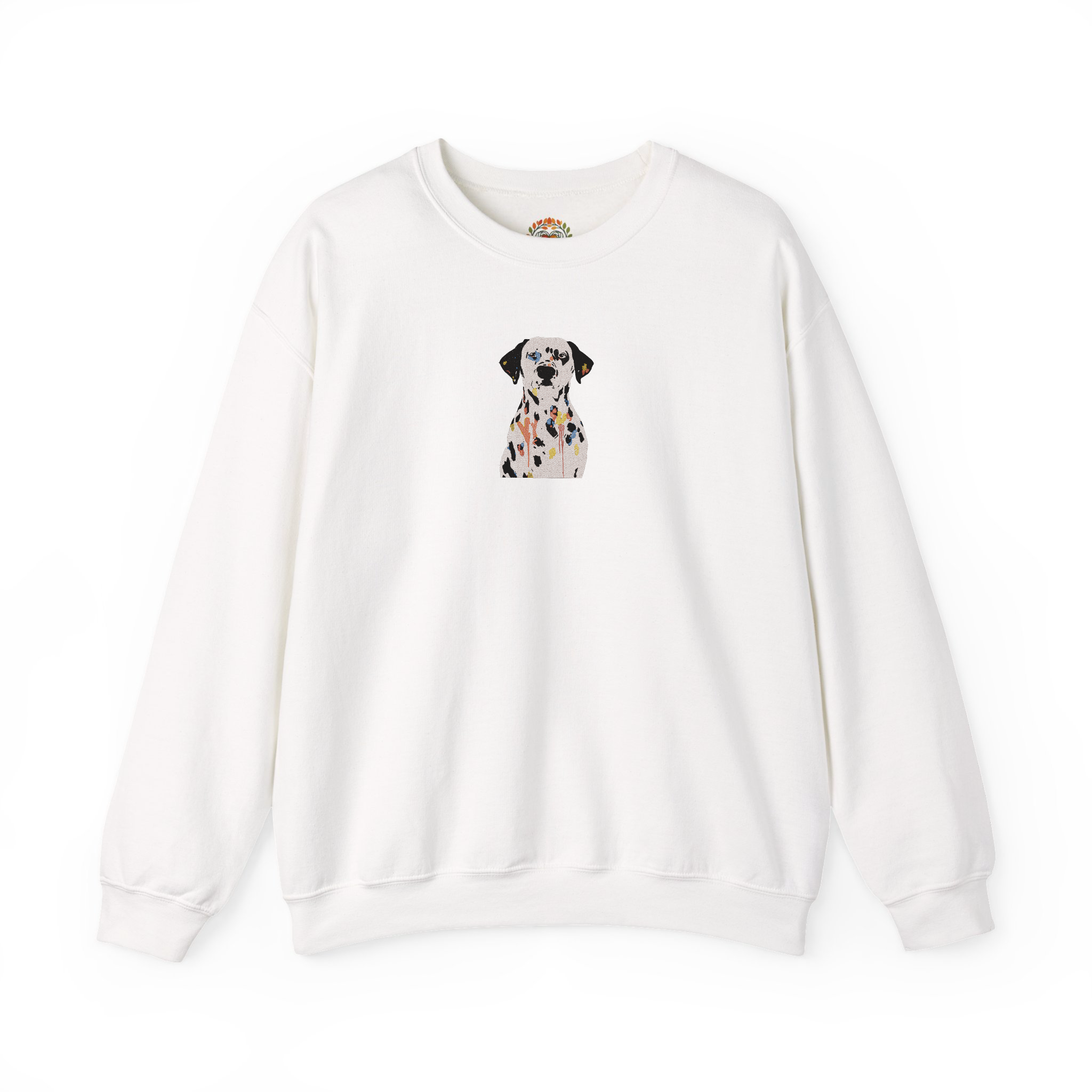 Colorful Dalmatian Acrylic Portrait Embroidered Hoodie | Sweatshirt | T-shirt
