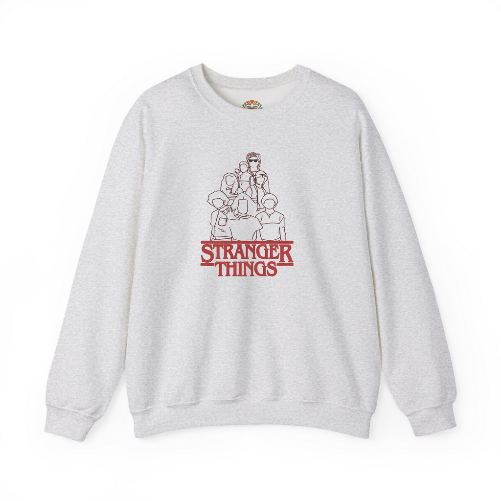 Sudadera con capucha bordada con líneas de Stranger Things | Sudadera