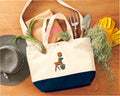 Bolso tote bordado mural "Mujer Tulipán Abstracta" 17L