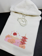 Chureito Pagoda Fuji Landscape | Embroidered 450GSM Heavyweight Pullover Hoodie