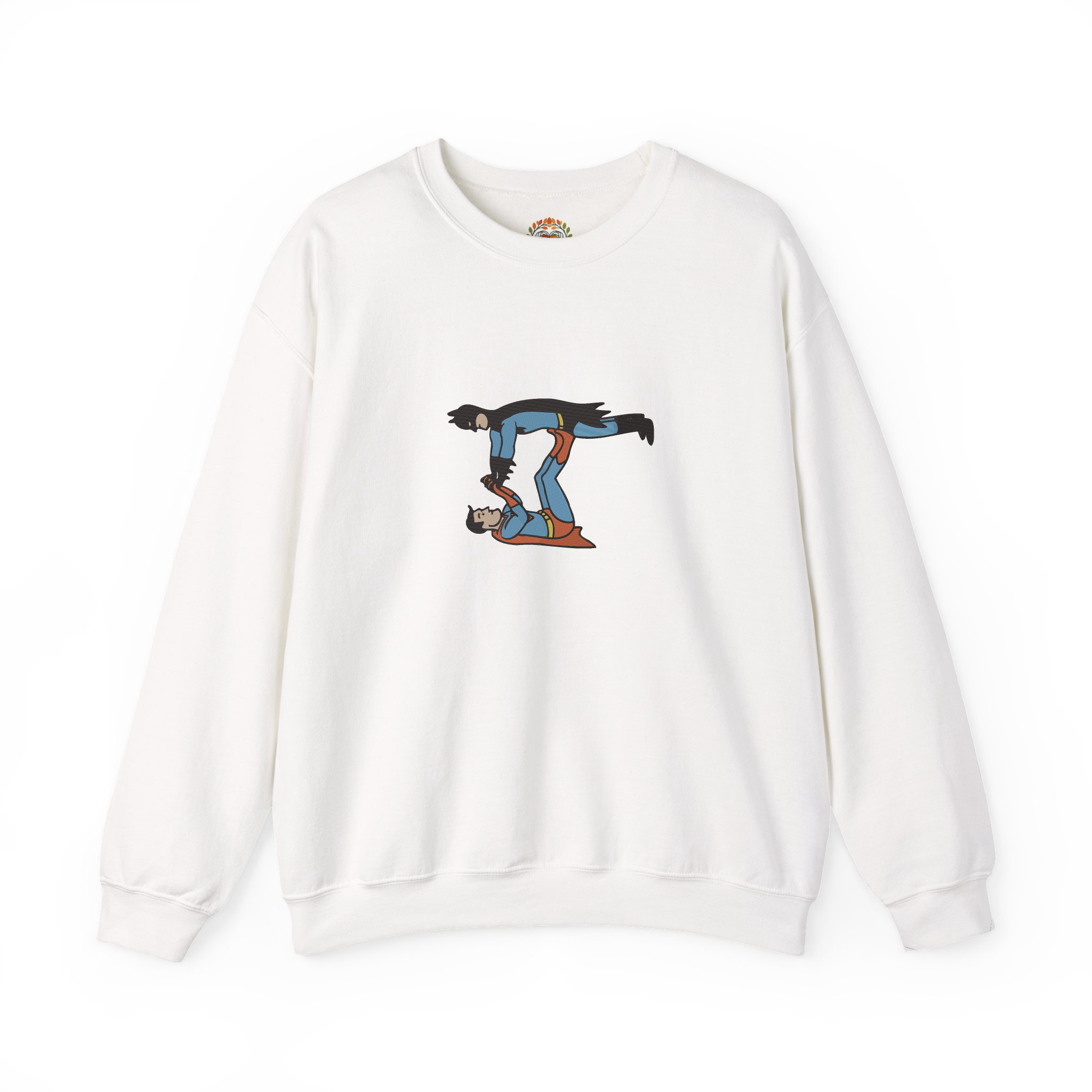Super-mannn Lifting Bat-mann Embroidery Hoodie | Sweatshirt