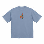Abstract Tulip Lady Mural Embroidered Premium T shirt