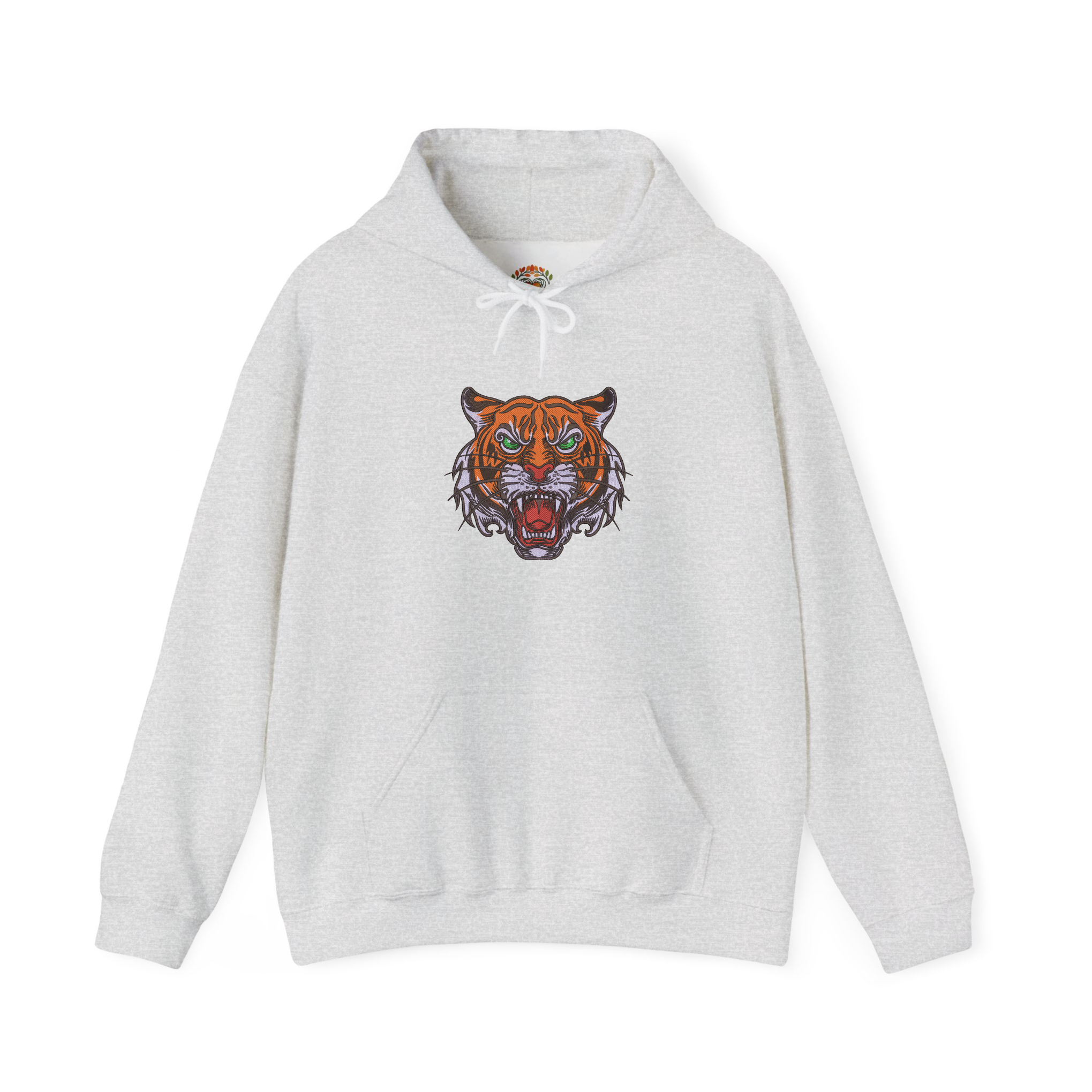 Bengal Tiger Roar Embroidery Hoodie | Sweatshirt