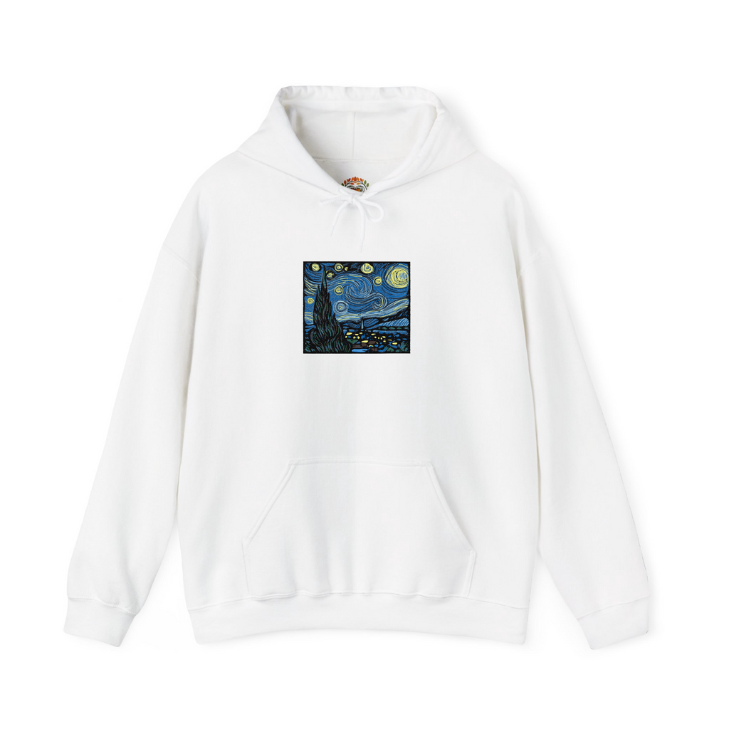 The Starry Night Vincent Van Gogh Embroidered Hoodie | Sweatshirt | T-shirt