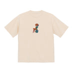 Abstract Rose Lady Mural Embroidered Premium Cotton T shirt | Spring Collection