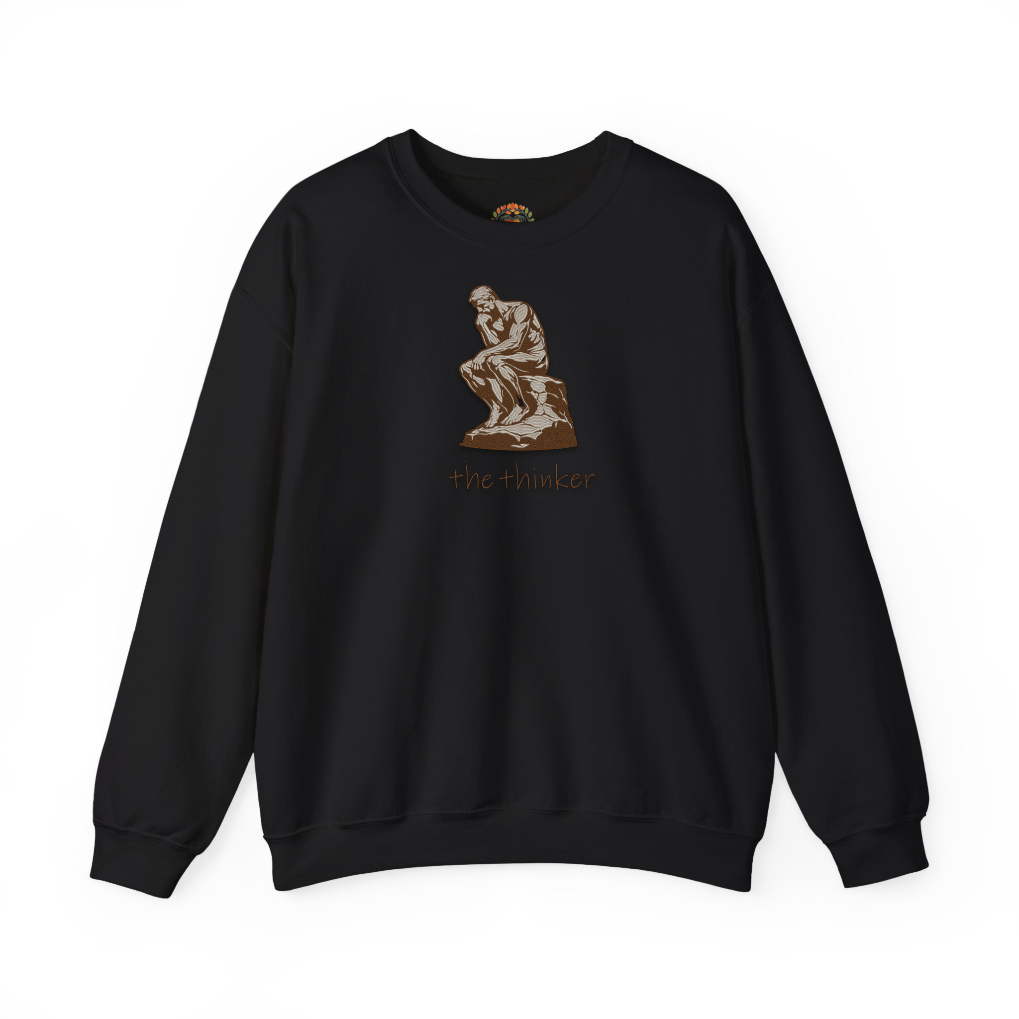 The Thinker Le Penseur Auguste Rodin Embroidered Hoodie | Sweatshirt | T-shirt