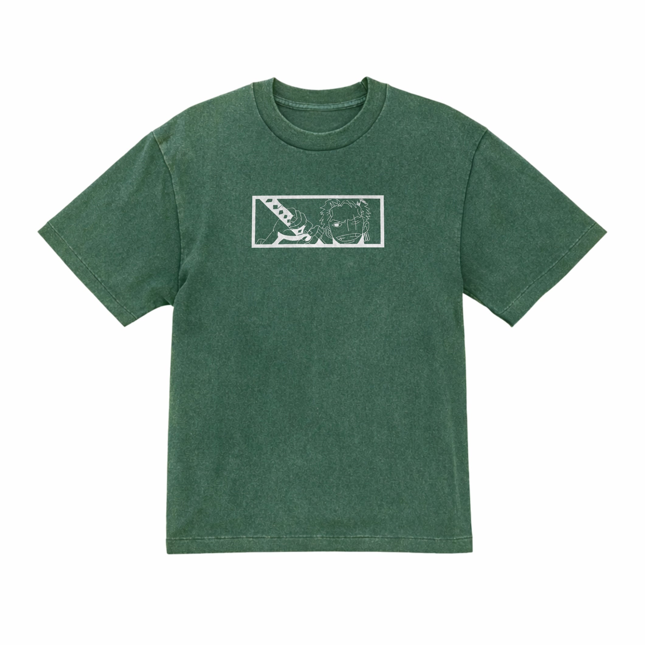 One Piece Roronoa Zoro Embroidered Premium T shirt