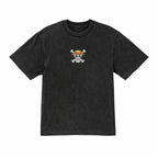 One Piece Straw Hat Embroidered T-Shirt – Heavyweight Organic Cotton Anime Shirt