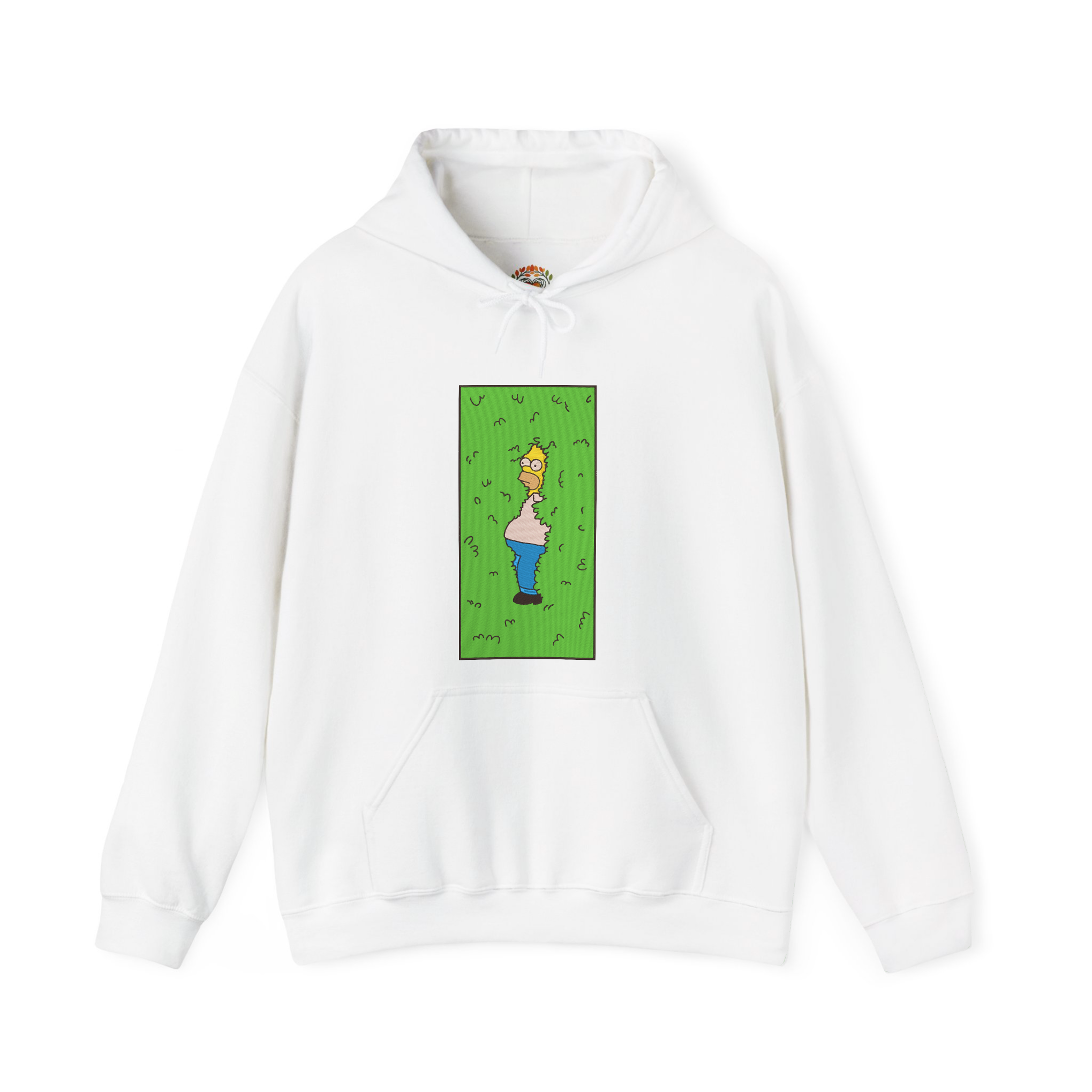 Homer Simpson Hiding in Bush Embroidery Hoodie | Sweatshirt | T-shirt