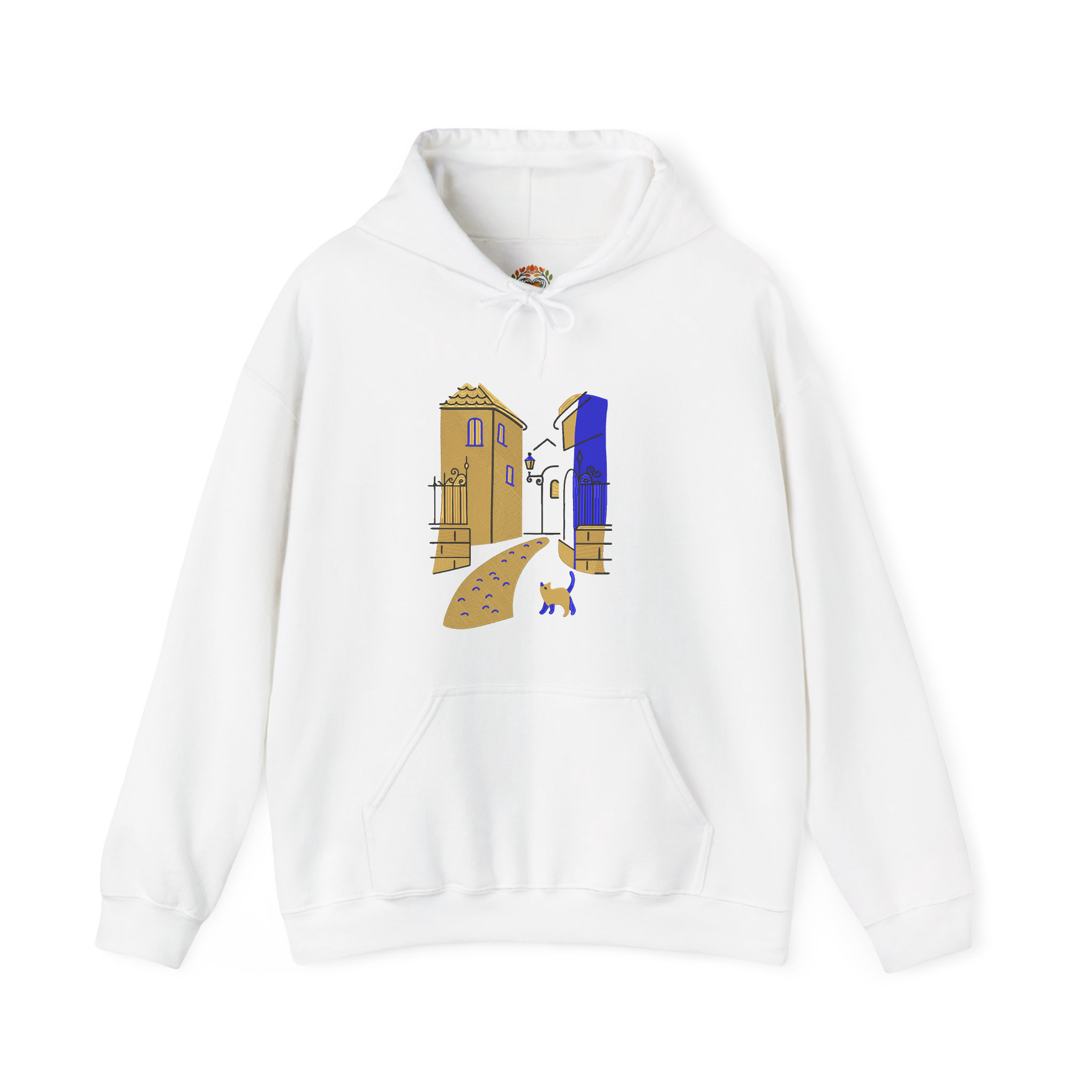 Old Town Parisian Street Embroidery Hoodie | Sweatshirt | T-shirt