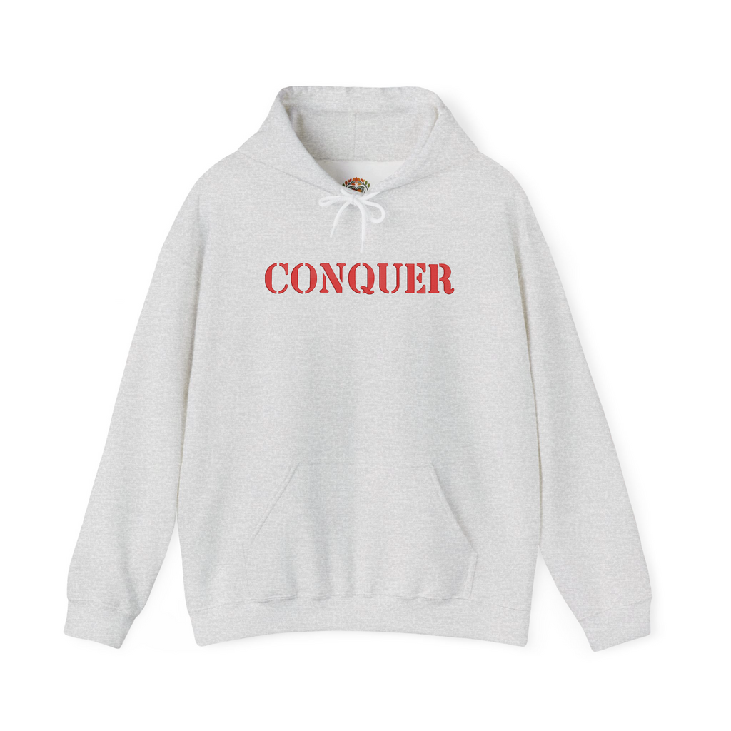CONQUER Gym Motivation 3D Embroidered Hoodie | Sweatshirt