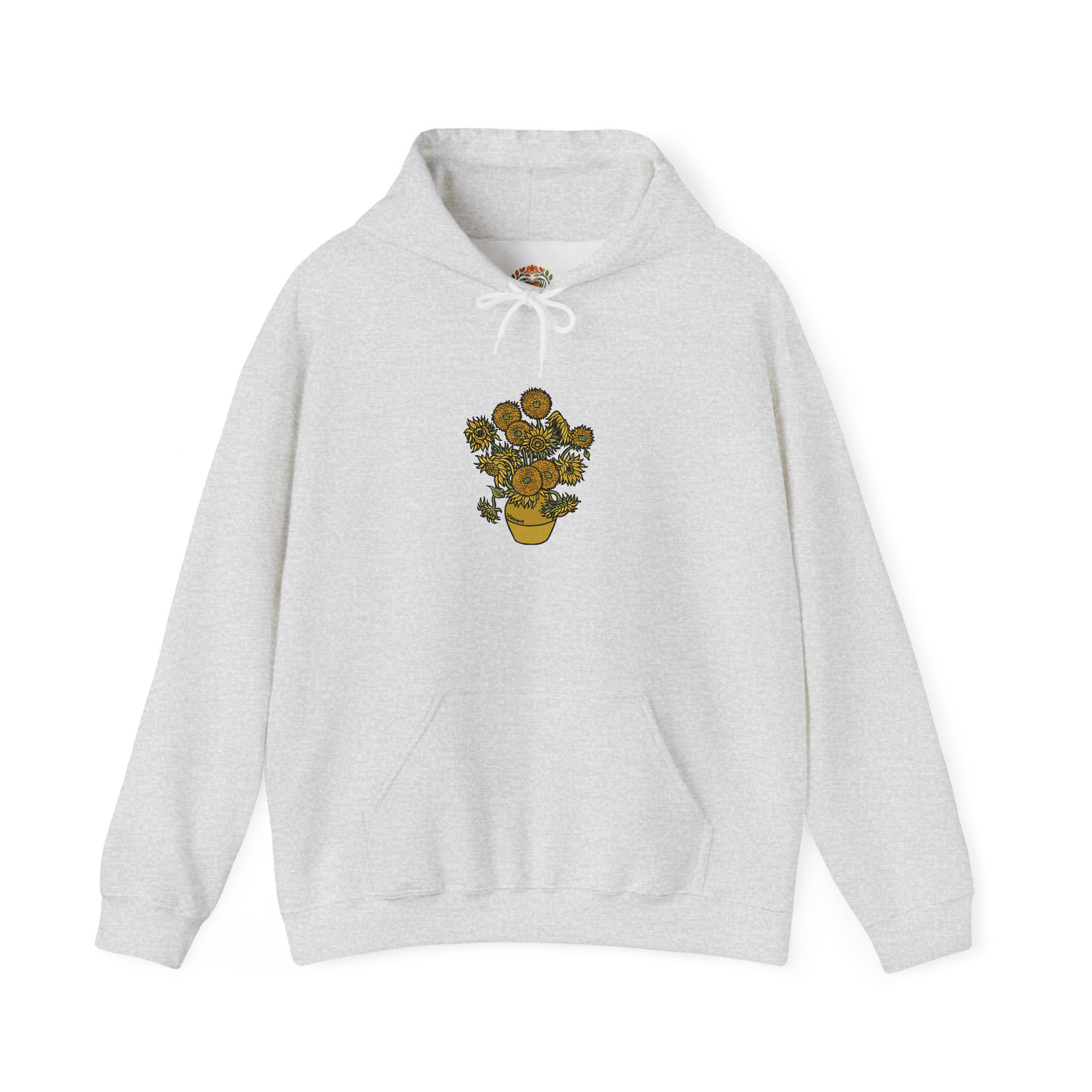 Vase with Fifteen Sunflowers Vincent Van Gogh Embroidered Hoodie | Sweatshirt | T-shirt