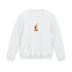 Bunny and Strawberry Embroidered 450GSM Heavyweight Pullover Hoodie Sweatshirt