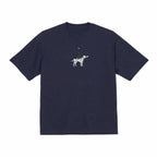 Camiseta de algodón premium bordada con un divertido perro dálmata extraterrestre