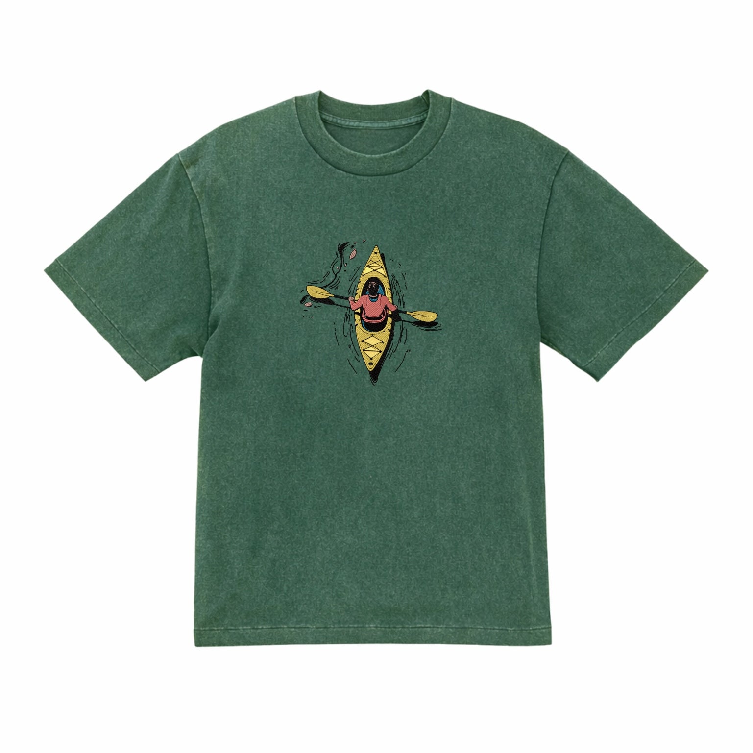 Embroidered kayaking Premium Cotton Heavyweight T shirt