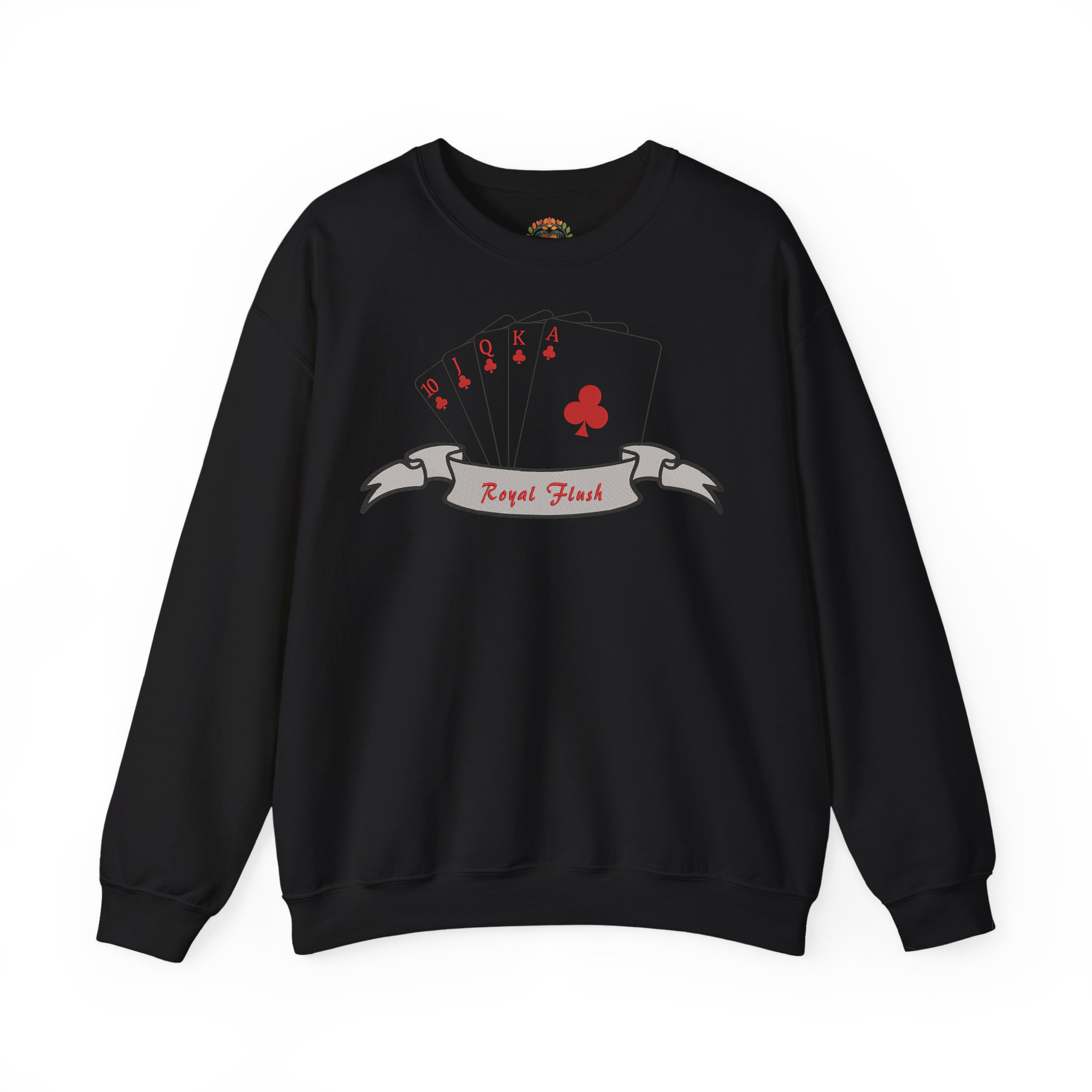 Poker Royal Flush Embroidered Hoodie | Sweatshirt | T-shirt