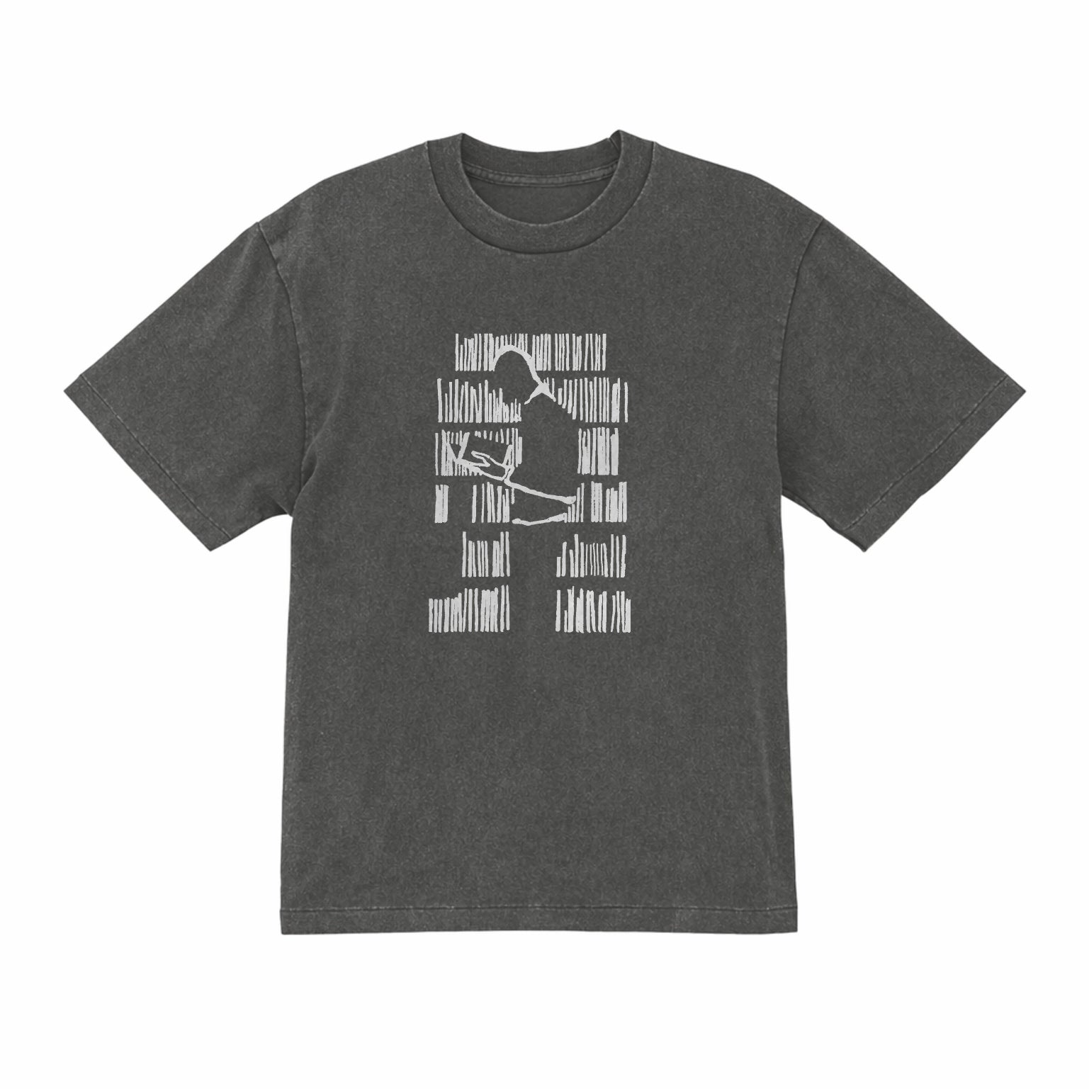 The Minimalist Reader Booker Lover Library Premium Cotton Heavyweight Embroidered T shirt