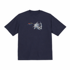 Anime Fantasy Skull Fight Premium Cotton Heavyweight Embroidered T shirt