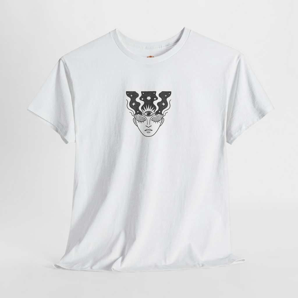 Sudadera con capucha y bordado de silueta de rostro psicodélico | Sudadera | Camiseta