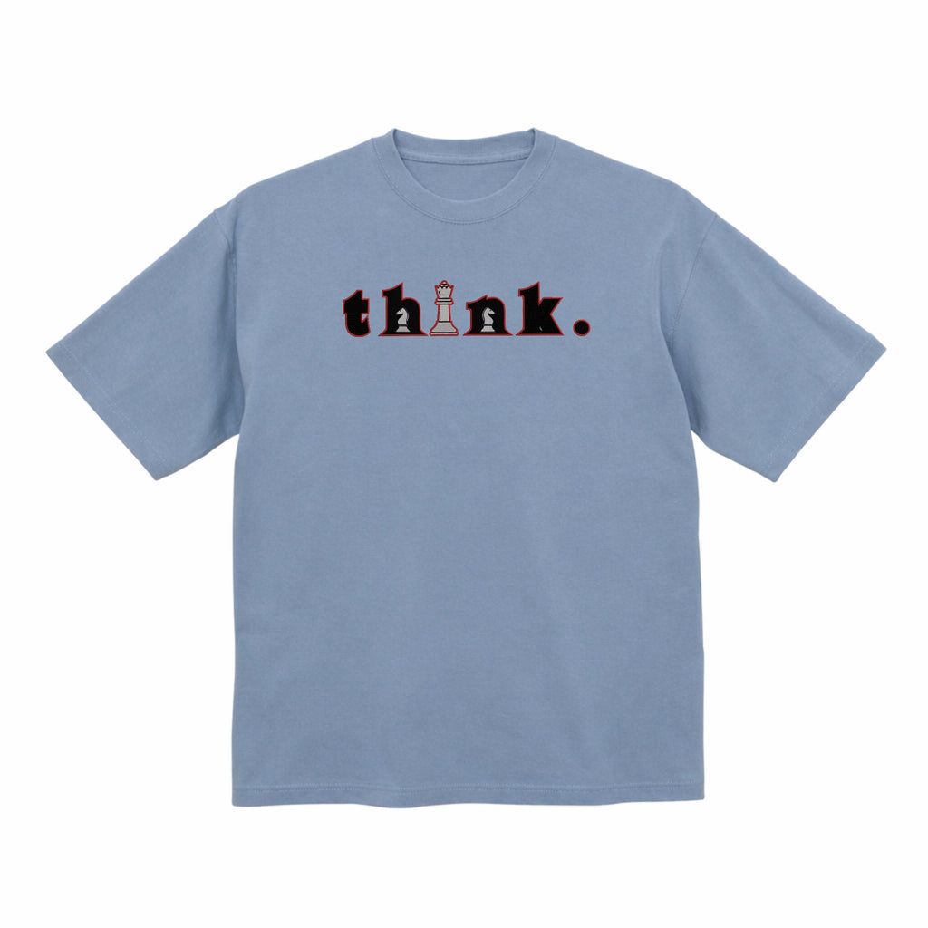 Checkmate Chess Think Premium Cotton Heavyweight Embroidered T shirt