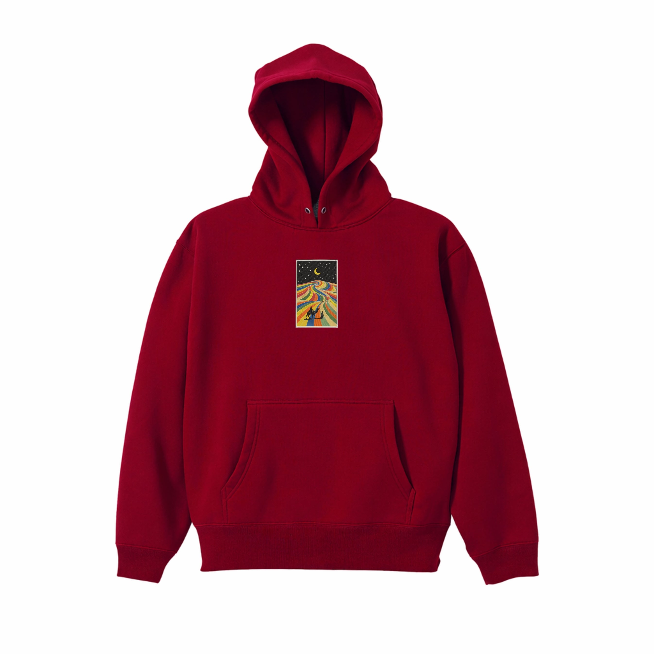Embroidered Rainbow Valley Heavyweight Hoodie and Sweatshirt