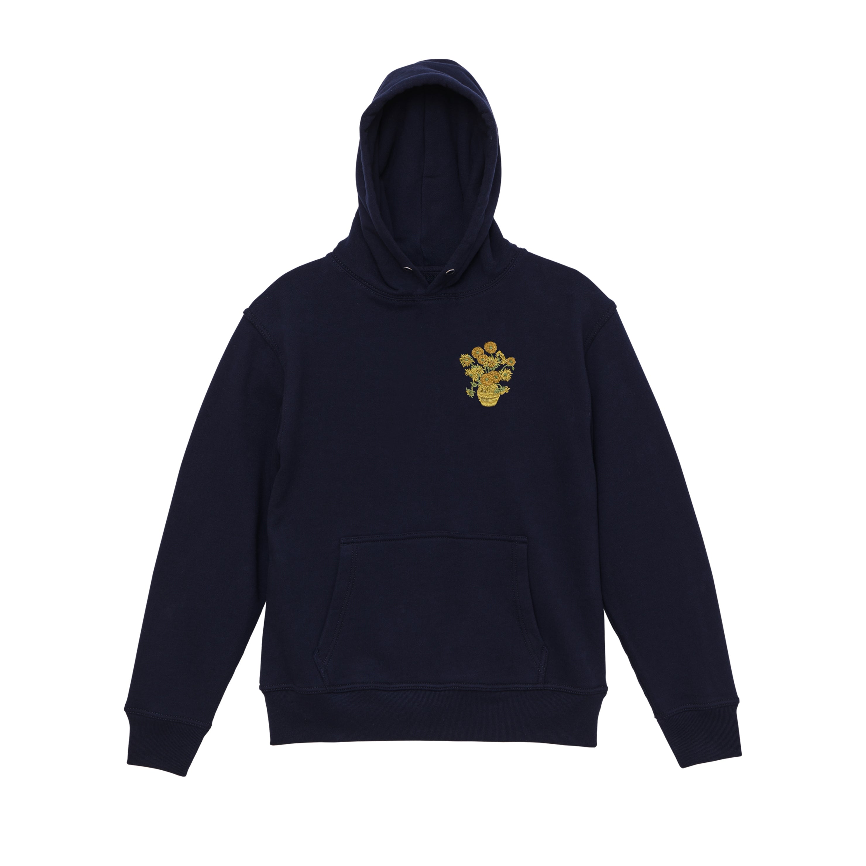 Vase with Fifteen Sunflowers Vincent Van Gogh Embroidered Heavyweight Hoodie Sweatshirt