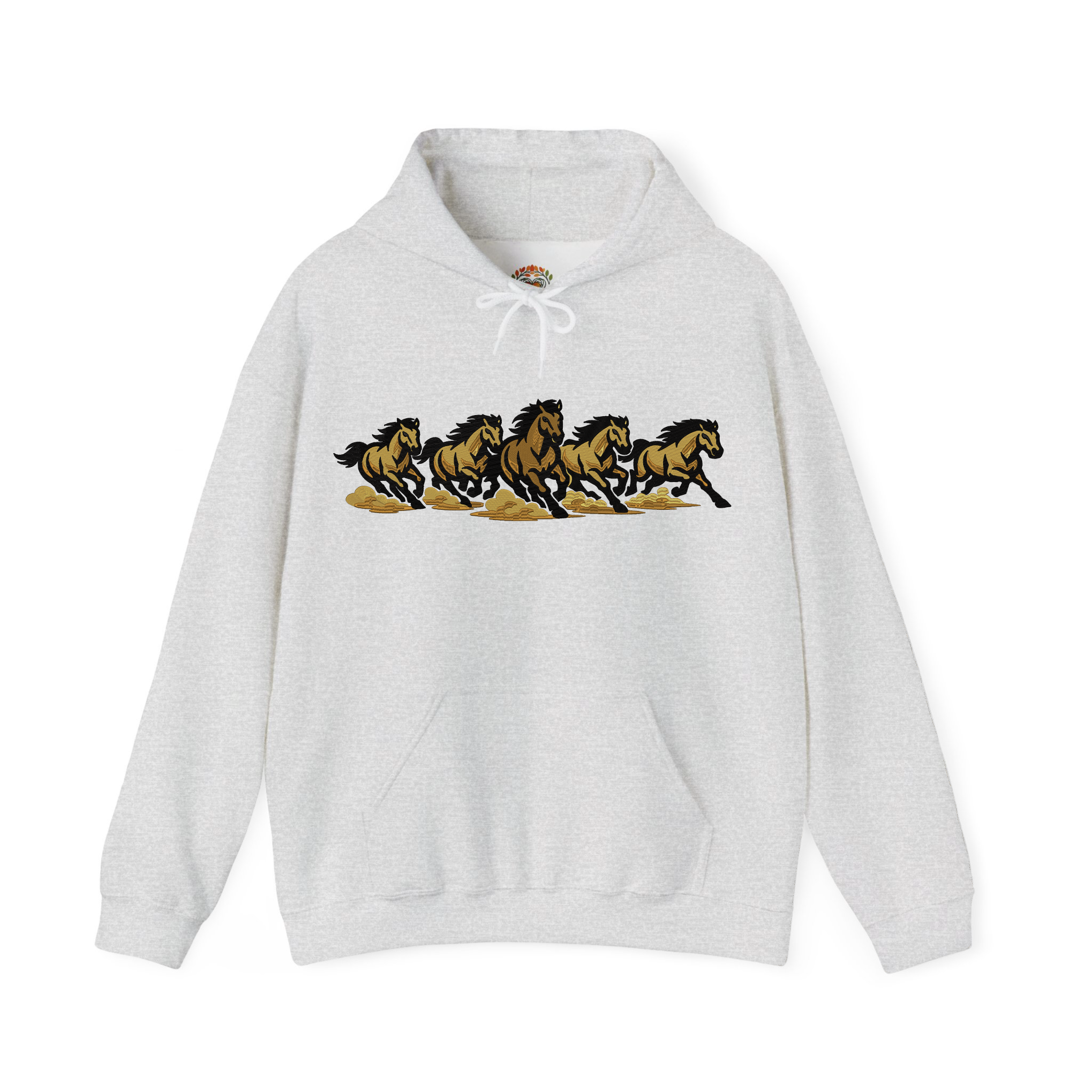 Spirit of the Wild Gold Stallions Embroidered Hoodie | Sweatshirt | T-shirt