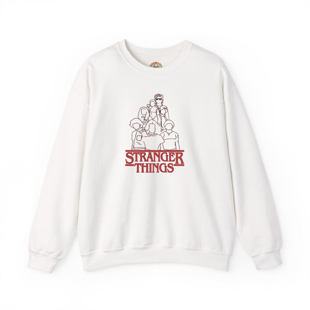 Sudadera con capucha bordada con líneas de Stranger Things | Sudadera