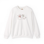 Sudadera con capucha y bordado de perro y camuflaje de muñeco de nieve navideño | Sudadera