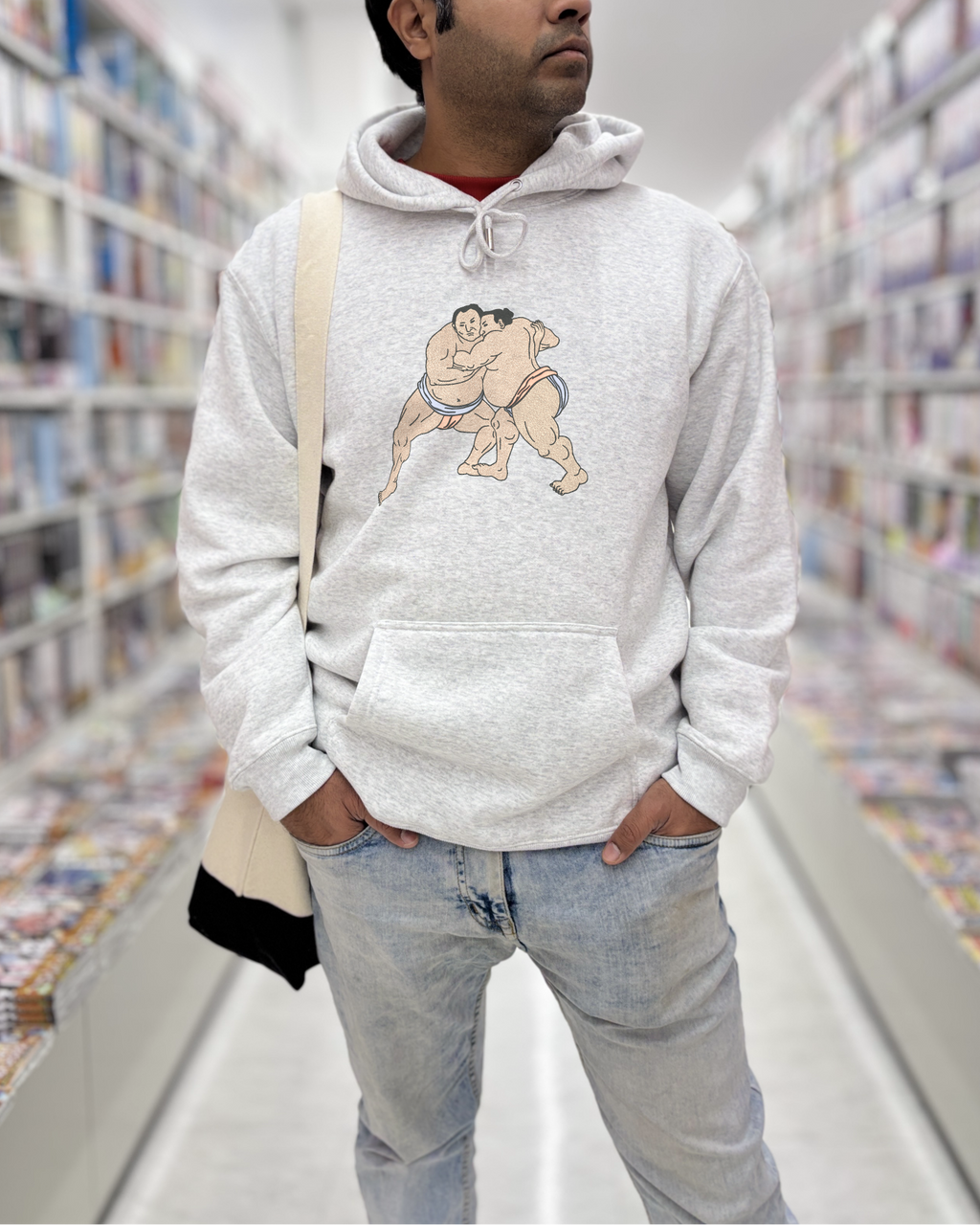 Sudadera con capucha bordada de Sumo Rikishi | Sudadera