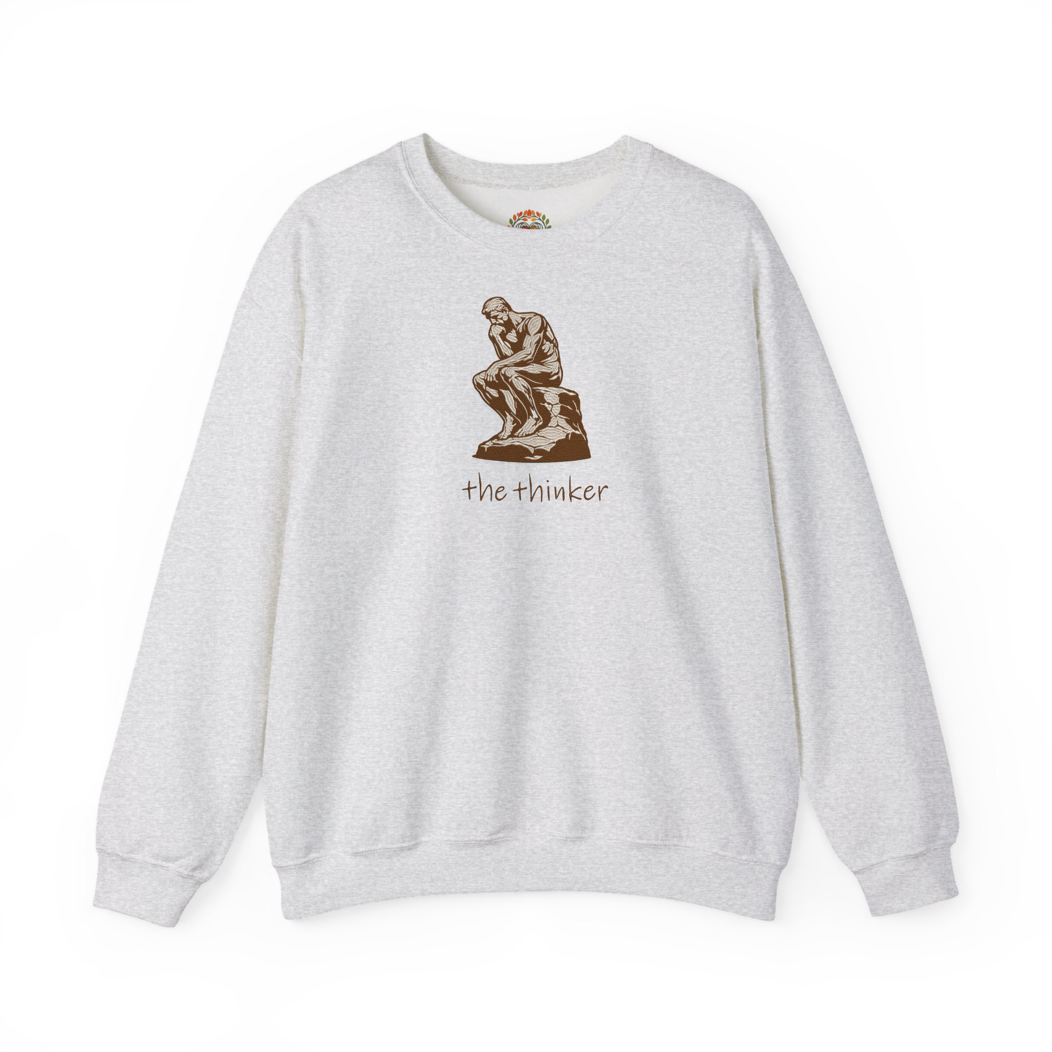 The Thinker Le Penseur Auguste Rodin Embroidered Hoodie | Sweatshirt | T-shirt