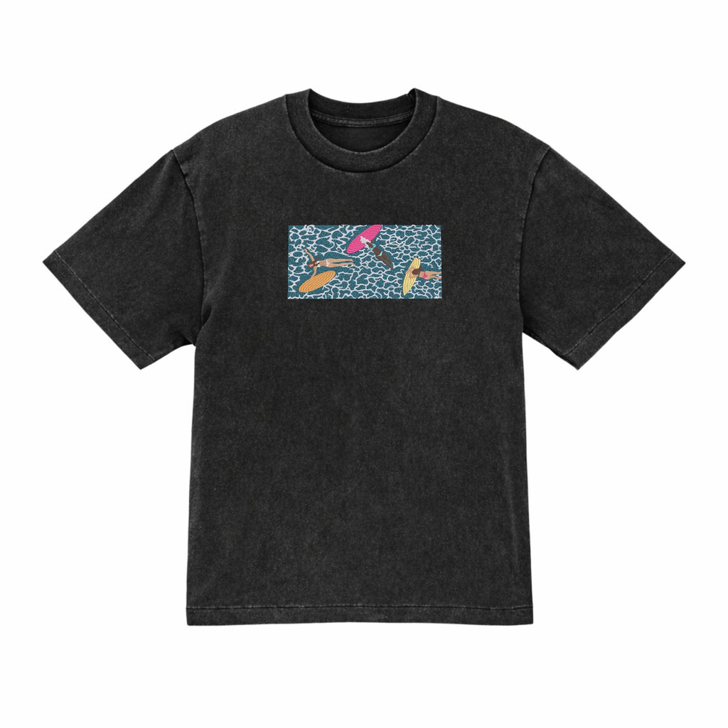 Embroidered Summer Pool Party Premium Cotton T shirt