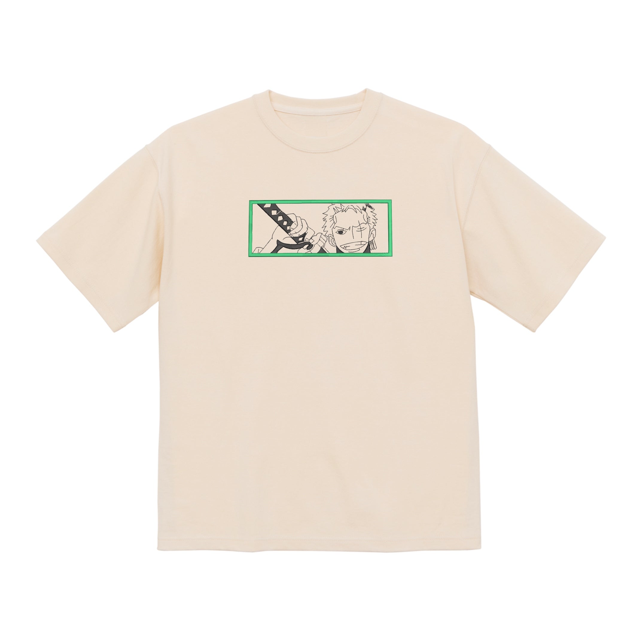 One Piece Roronoa Zoro Embroidered Premium T shirt