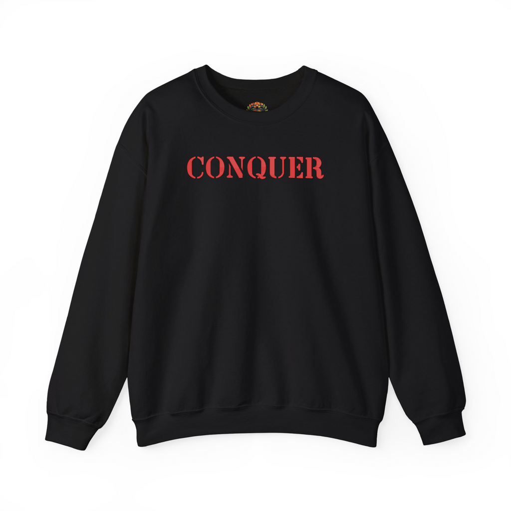 CONQUER Gym Motivation 3D Embroidered Hoodie | Sweatshirt