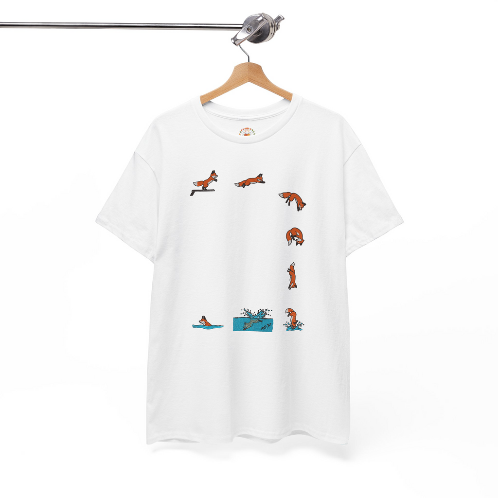 Fox Diving Funny Animal Lover Embroidered Hoodie | Sweatshirt | T-shirt