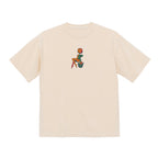 Abstract Tulip Lady Mural Embroidered Premium T shirt
