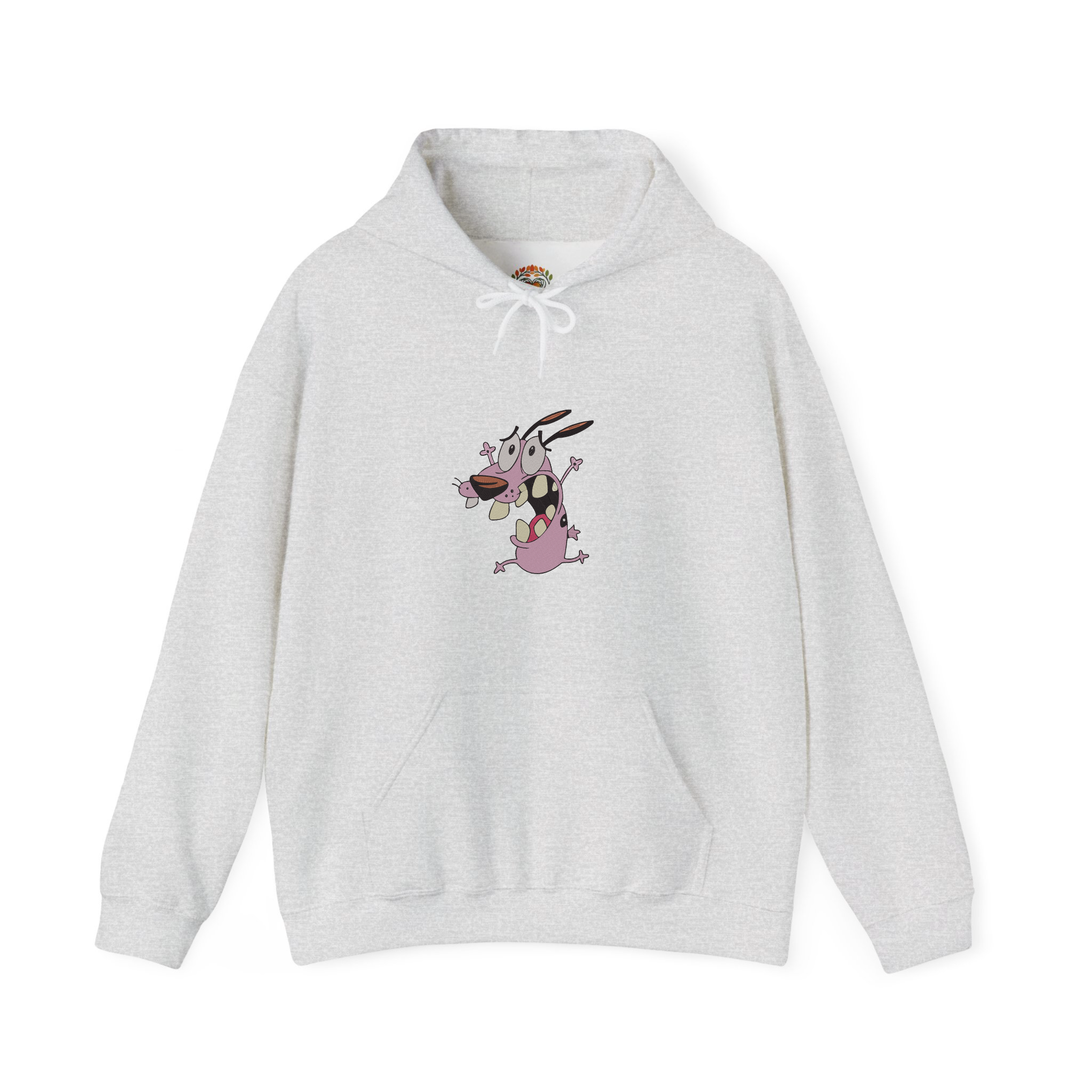 Courage The Cowardly Dog Embroidery Hoodie | Sweatshirt | T-shirt