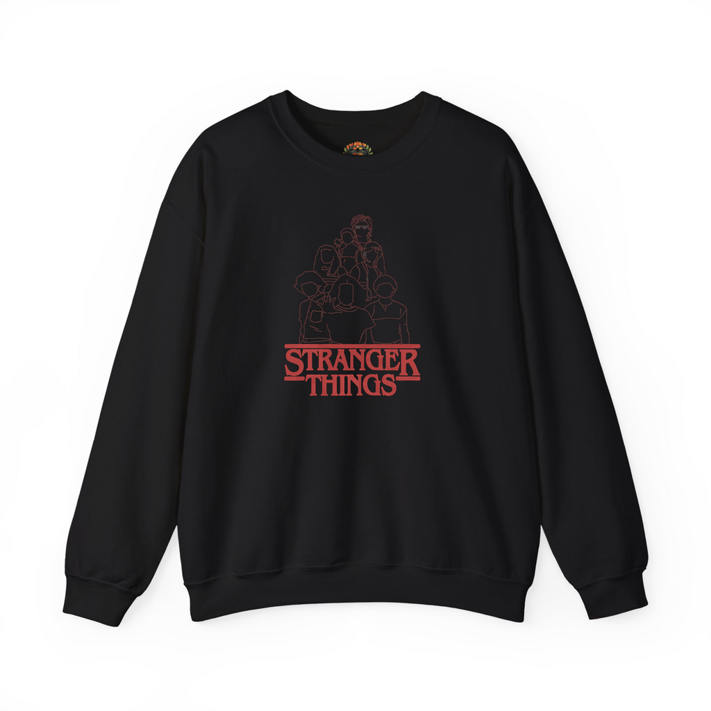 Sudadera con capucha bordada con líneas de Stranger Things | Sudadera