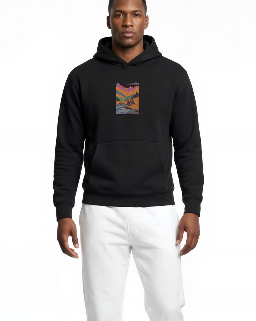 Yellowstone National Park Mountain Hiking Embroidered Hoodie | Sweatshirt | T-shirt