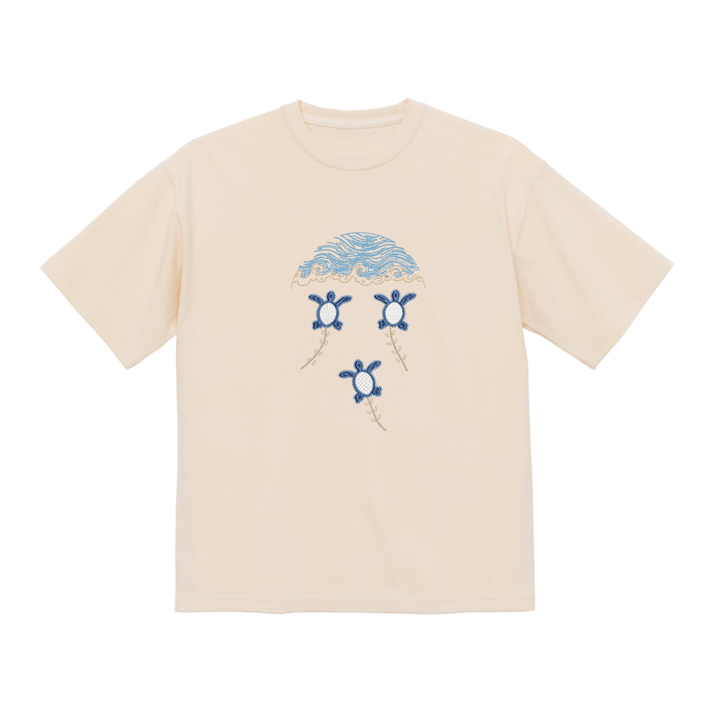 ウミガメの赤ちゃん柄Tシャツ 親子お揃い 大人用・キッズ用