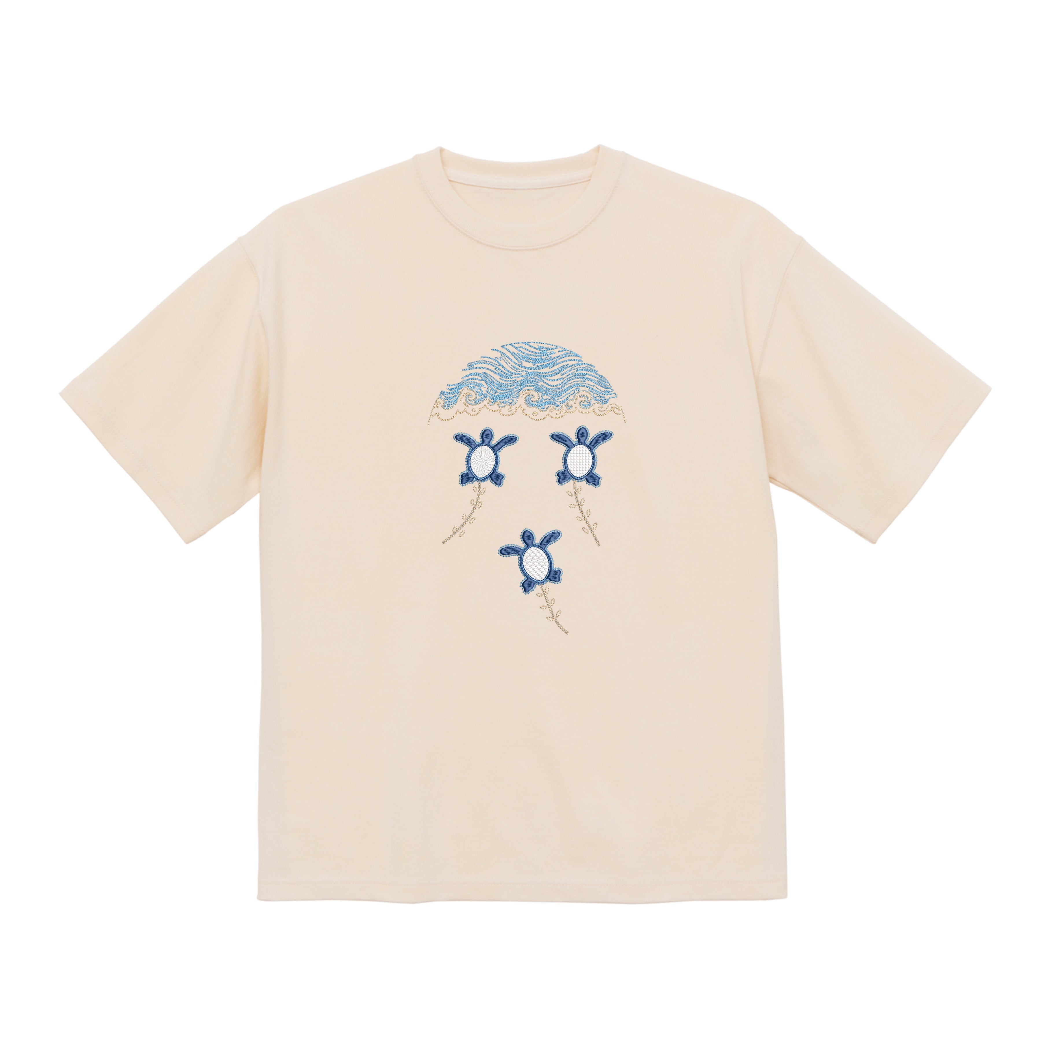 ウミガメの赤ちゃん柄Tシャツ 親子お揃い 大人用・キッズ用