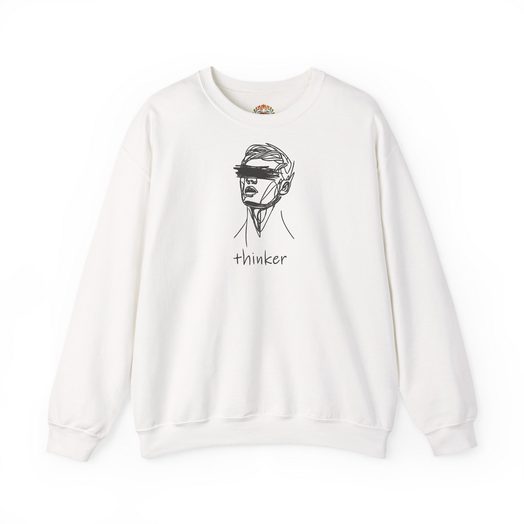 The Over Thinker Rodin Embroidered Hoodie | Sweatshirt | T-shirt