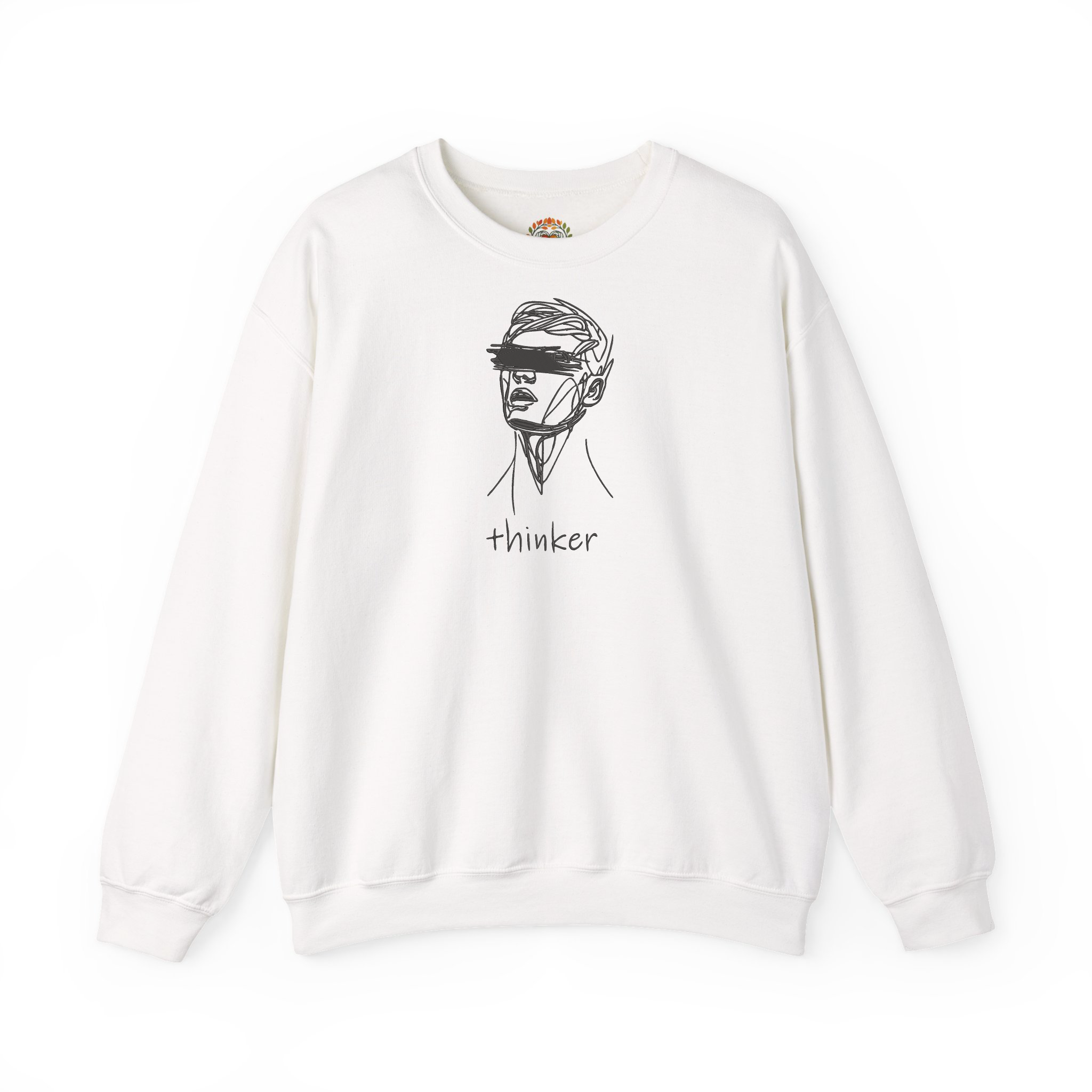 The Over Thinker Rodin Embroidered Hoodie | Sweatshirt | T-shirt